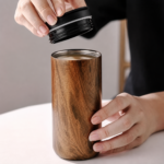 Geïsoleerde reisbeker met deksel van roestvrij staal – 400/500 ml - Afbeelding 2