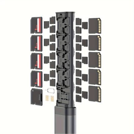 Metalen geheugenkaarthouder voor SD- en microSD-kaarten