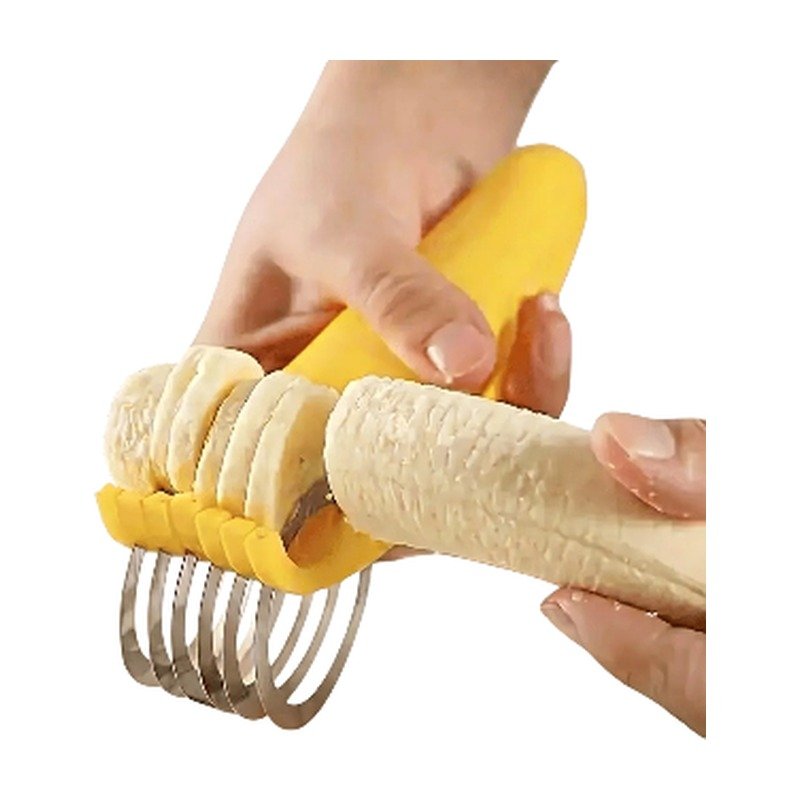 Bananen- en komkommersnijder voor gelijkmatige plakjes en eenvoudig snijden van fruit en groenten