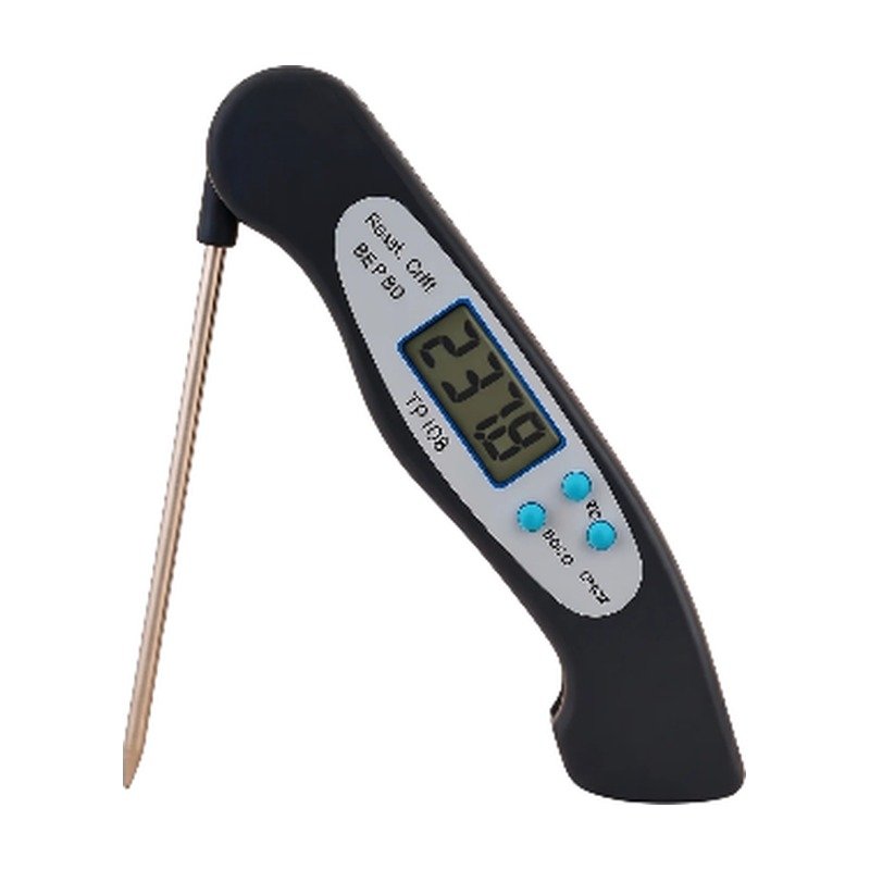 Digitale kookthermometer met inklapbaar ontwerp en nauwkeurige temperatuurmeting voor koken en kerntemperatuur