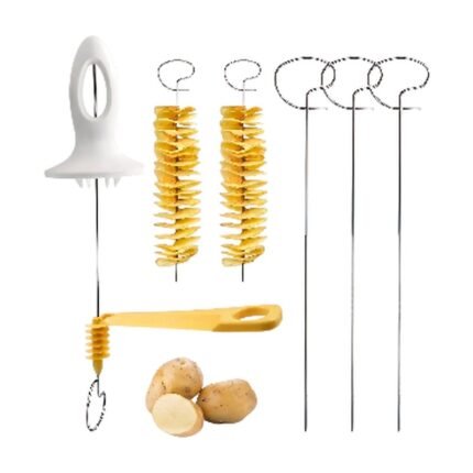 Handmatige groenteschiller en -snijder voor spiraalchips van aardappel en decoratieve groentesneden