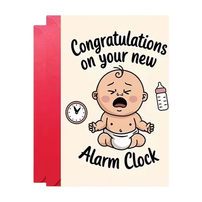 Grappige felicitatiekaart voor kersverse ouders Grappige felicitatiekaart voor kersverse ouders