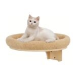 Wandmand voor katten met rond slaapgedeelte