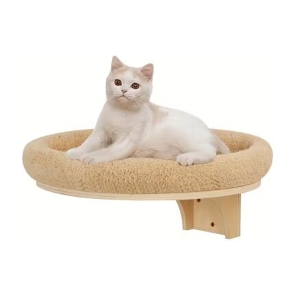 Wandmand voor katten met rond slaapgedeelte