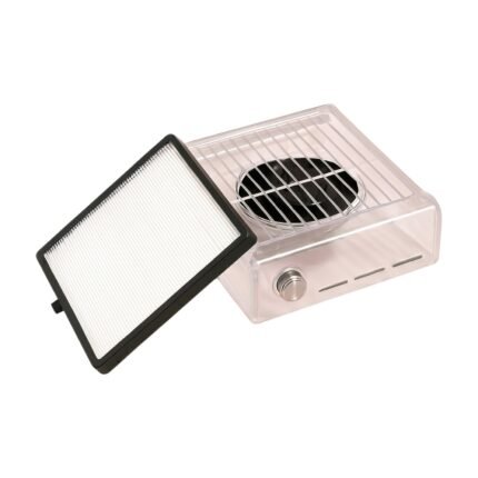 Nagelstofafzuiger met HEPA-filter voor een schoner werkoppervlak en instelbare zuigkracht in compact formaat