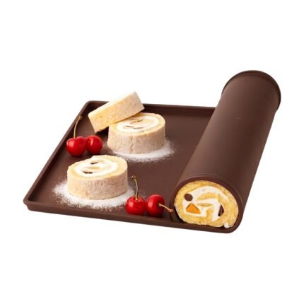 Siliconen Rolmat in Rood en Bruin voor Gelijkmatig Oprollen en Eenvoudig Vormen van Rolcakes