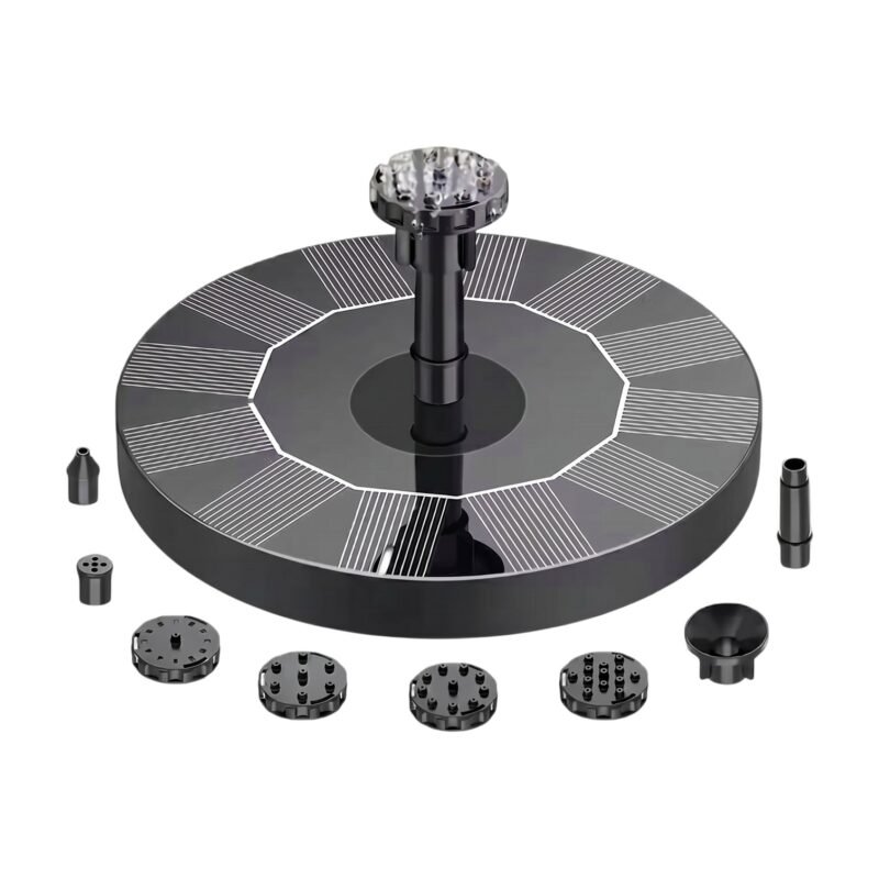 Solar Fontein 2,5 W met 6 Spuitmondjes voor Vogelbad en Tuinvijver