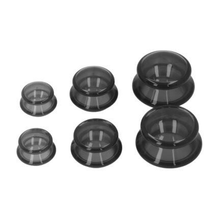Cupping set 6-delig voor cupmassage en spierontspanning in verschillende maten voor wellness thuis