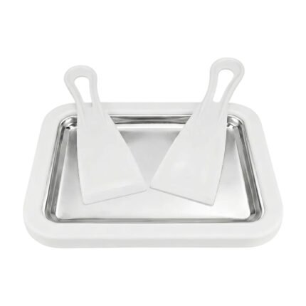 Rolijsset met vriesplaat en 2 spatels voor ijsrolletjes en dessert met zelfgemaakt ijs