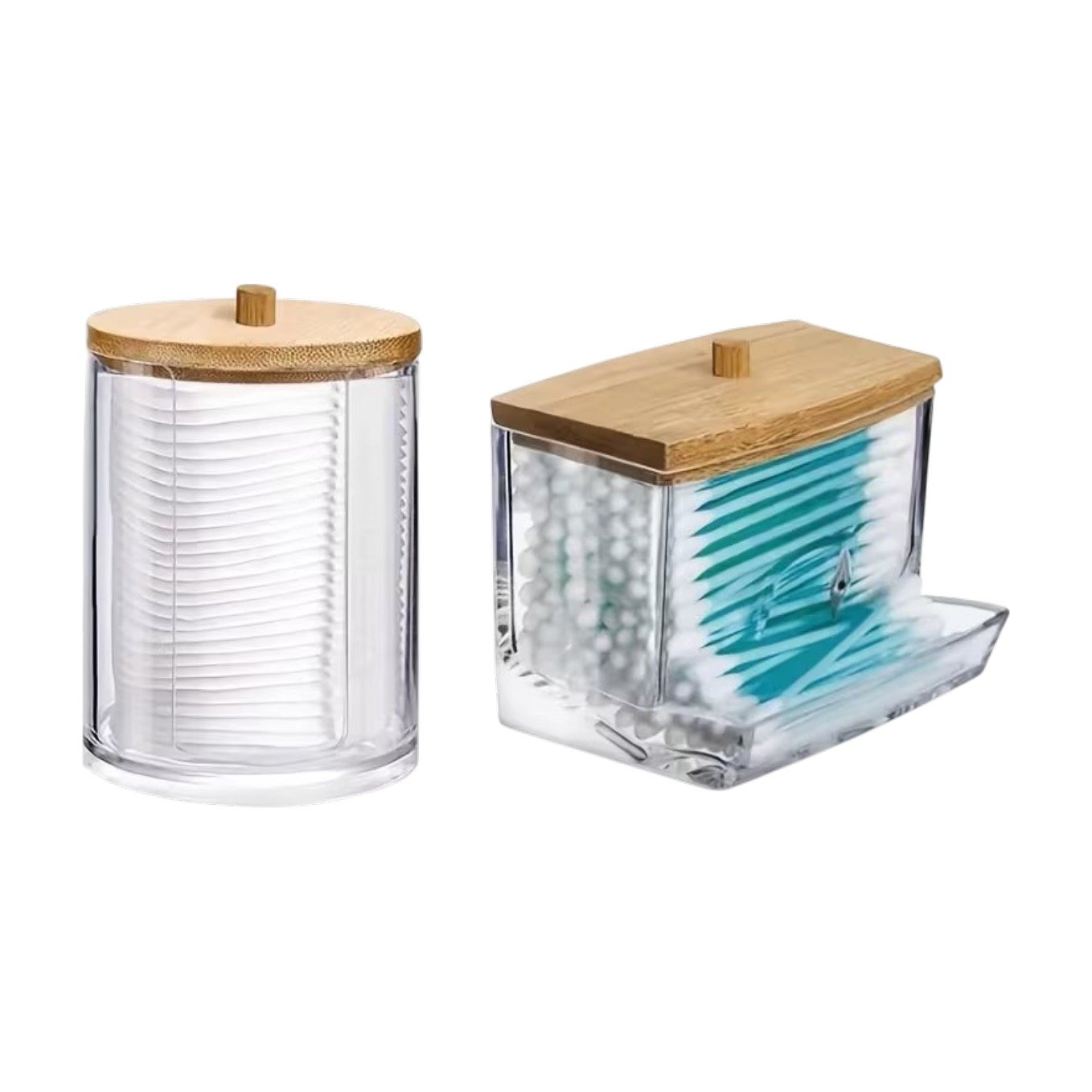 ef-51391-51395-fyld85 Opbergpotjes met bamboe deksels – set van 2