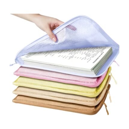 Set van 5 A4-documentmappen met rits en labels