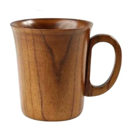 Houten mok van jujubehout met oor voor thee en koffie