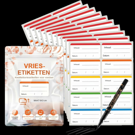 Vriesetiketten voor voedsel